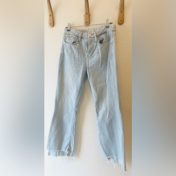 Frame Le Crop Mini Boot Fray in Clarity, Size 26 - Picture 2 of 3